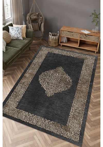 Dijital Baskılı Yıkanabilir Kaymaz Taban Salon Ve Oturma Odası Halısı 6247h 001