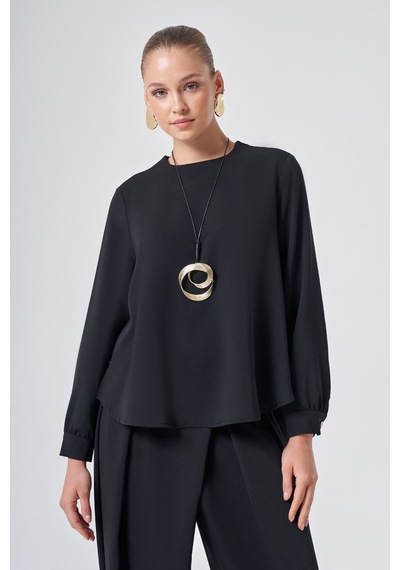 Nuss Tunik Şalvar İkili Takım 1071 Siyah