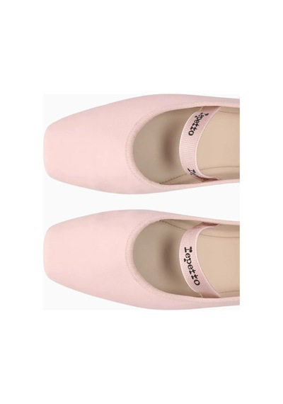 Repetto Lisbeth Deri, Kare Burunlu, Logolu Şık Parisian Tasarım Babet Pembe