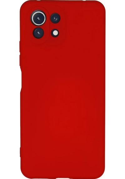 Newface Xiaomi Mi 11 Lite Kılıf Nano İçi Kadife Silikon - Kırmızı