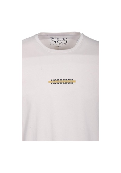 Erkek Oversize Tişört Bej Sırt Baskılı Bisiklet Yaka Slim Fit Baskılı T-shirt Ncs Jeans 1190-bej Bej