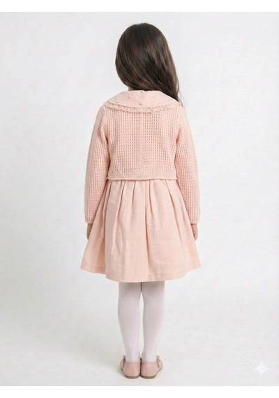Xo Kids Kız Çocuk Elbise + Bolero 4-7 Yaş 52120 Pudra