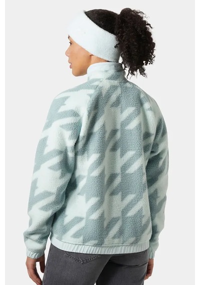 Helly Hansen Kadın Imperial Printed Pile Snap Mont Mavi