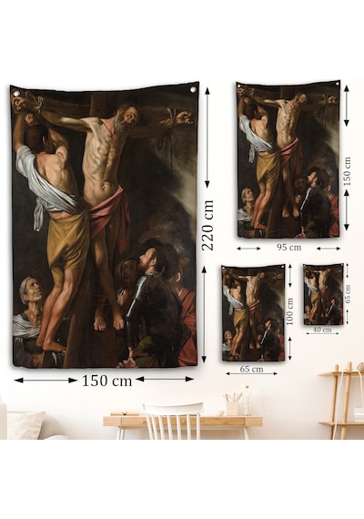 Caravaggio - Aziz Andrew'un Çarmıha Gerilmesi Duvar Örtüsü - The Crucifixion Of Saint Andrew-7424