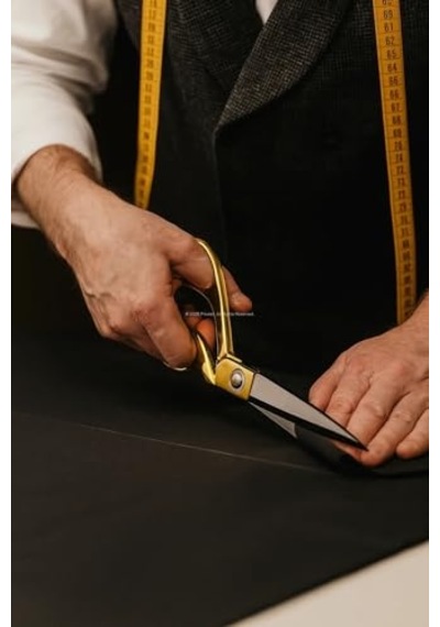 Taksun Profesyonel Makas, No.1250, Paslanmaz Çelik, Karton, Kumaş Kesimi, Ergonomik, Yüksek Kalite, Uzun Ömürlü, Hassas Kesim, Terzi Makası, Gold, 10"