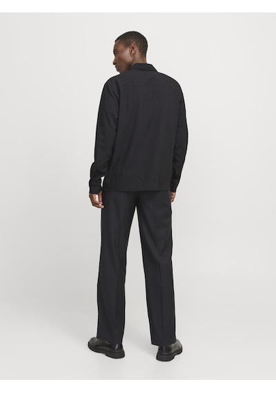 Jack & Jones Erkek Uzun Kollu Desenli Gömlek - Blatrend - 12278765 Black