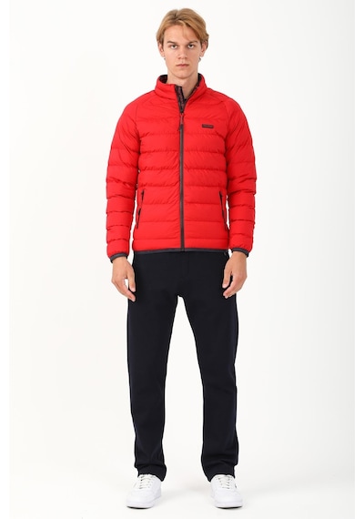 Maraton Sportswear Regular Erkek Dik Yaka Uzun Kol Basic Kırmızı Mont 20112-kırmızı Kırmızı