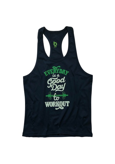 Bluu Fitness Gym Tank Top Sporcu Atleti Good Day Lacivert