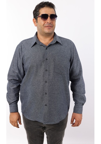 Tousus Büyük Beden Lacivert-gri Yünlü Flanel Erkek Gömlek Btl-7103-tss Lacivert-gri Tousus Büyük Beden Lacivert-gri Yünlü Flanel Erkek Gömlek Btl-7103-tss Lacivert-gri