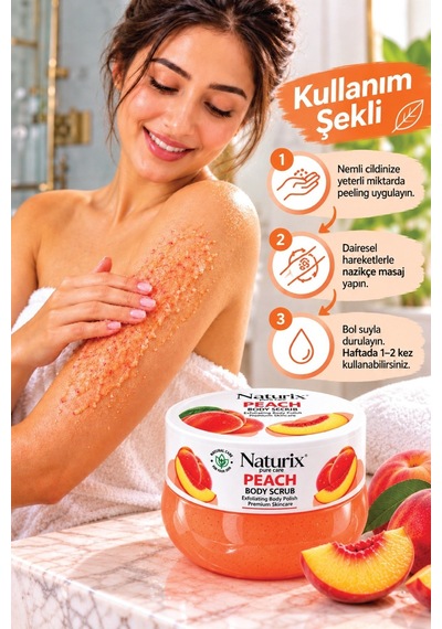 Naturix Şeftalili Peeling 340gr Peach Body Scrub