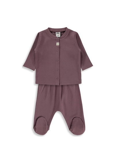 Civil Baby Düz 1-6 Ay Pijama Takımı - Kahve