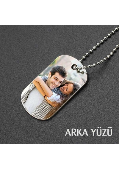 Kişiye Özel Fotoğraf Baskılı Asker Künyesi