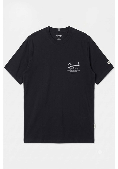 Jack & Jones Jorrıvıera Scrıpt Tee Ss Crew Neck siyah