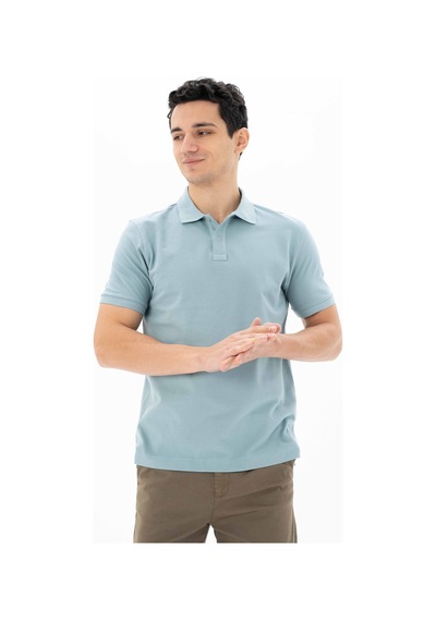 AR-MA Arma Erkek %100 Pamuk Basic Polo Yaka Regular Fit T-shirt Y25374351201 Mavi-m24 Mavi