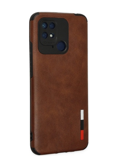 Redmi 10c Kılıf Loop Deri Silikon - Kahverengi Çok Renkli