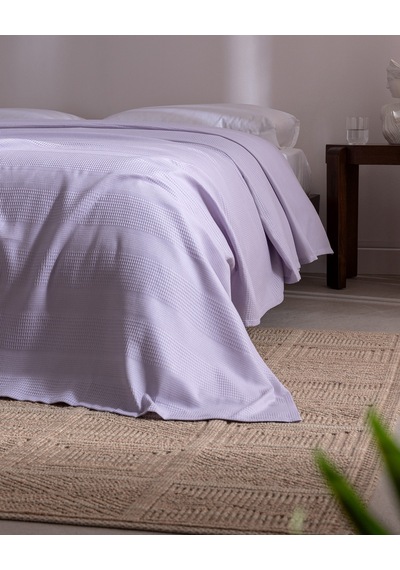 Mathilda King Size Pamuklu Ecocell Düz Pike - Lila 8684427307793 Çok Renkli