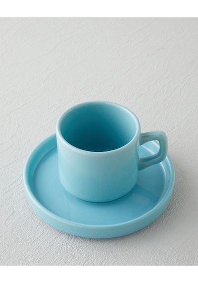 English Home Coastal Bliss Seramik 4 Parça 2 Kişilik Çay Fincanı Takımı 184 Ml Açık Mavi Açık Mavi