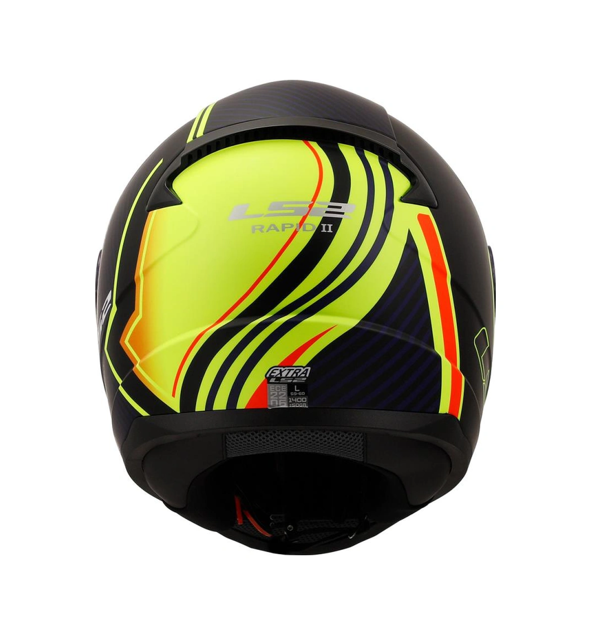 Ls2 Rapıd 2 Extra Mat Neon Sarı-navy Mavi Kask M