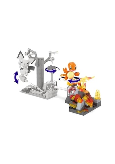 Brands Pokemon Action Figure Yapı Oyuncakları, Charmander&apos In Ateş Tipi Spin, 81 Parça, 1 Yapılabilir Karakter Ve Dönüş Hareketi, Çocuklar İçin