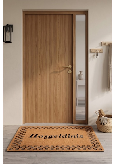 Villadia Home Textile Kapı Önü Paspası Kaymaz Taban Dekoratif Paspas Ev Giriş Antre İç Ve Dış Mekan Paspası 45x70 Cm 23ypycoco