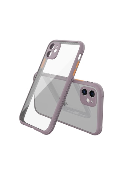 Newface - 311 - İphone 12 Mini Kılıf Miami Şeffaf Silikon - - Kmrsfres - Açık Mor