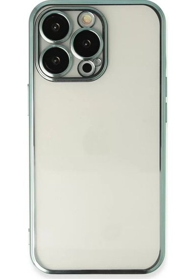 Newface Apple Apple iPhone Uyumlu  14 Pro Kılıf Razer Lensli Silikon - Yeşil