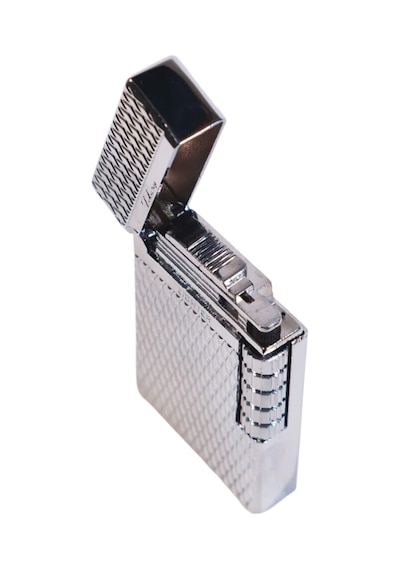 Black Martin Soft Flame Desenli Gümüş Metal Çakmak - Tr9278