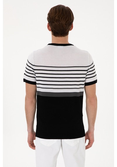 U.S. Polo Assn. Erkek Slim Fit Bisiklet Yaka Siyah Tişört 50299358-VR046