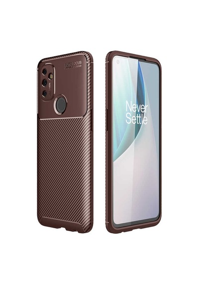 One Plus Nord N100 Kılıf Kamera Çıkıntılı Karbon Fiber Dokulu Renk Atmaz Kapak Negro