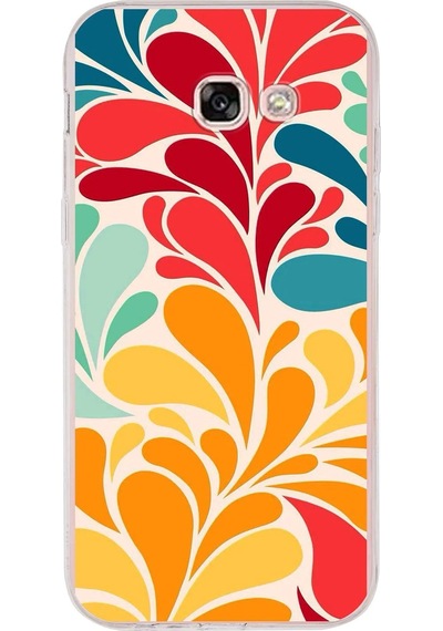 Samsung Galaxy A5 2017 İle Uyumlu 1mm Slim Fit Retro Colors 5 Baskılı Şeffaf Kılıf Şeffaf