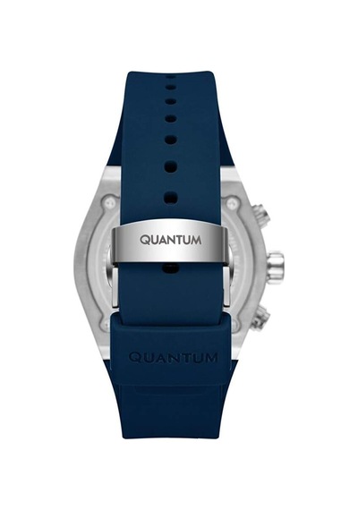Quantum Hng1237.399 Quartz Kronograf Silikon Lacivert 10 Atm 44 Mm Erkek Kol Saati Gri