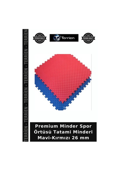 Premium Minder Spor Örtüsü Tatami Minderi Mavi-kırmızı 26 Mm Mavi - Kırmızı