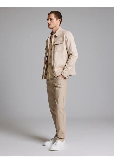 Pierre Cardin Bej Slim Tailored Kanvas Pantolon 50331211-vr011