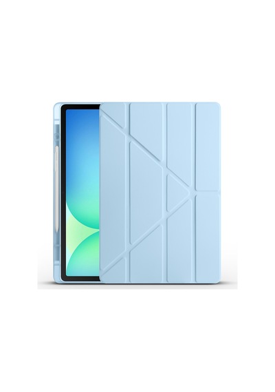 Galaxy Tab S10 Fe Plus Kılıf Zore Tri Folding Kalem Bölmeli Standlı Kılıf Kapaklı Kılıf