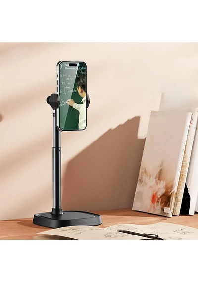 Ally T8 360 Dönebilen Yükseklik Ayarlı Masa Üstü Telefon Tutucu- 5775 Siyah