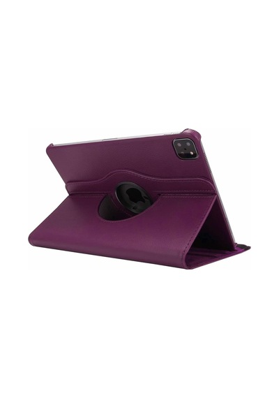 Apple Uyumlu iPad, Pro 4. Nesil M2 2022 11 Inç 360 Dönebilen Uyku Modlu Standlı Pu Deri Kapaklı Kılıf Kılıf