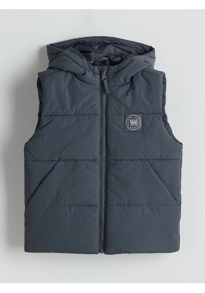 Lc Waikiki Lcw Kids Gri Kapüşonlu Erkek Çocuk Yelek Dark Grey