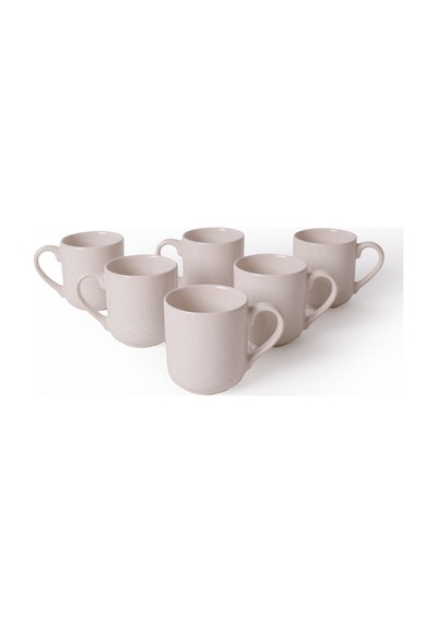 Keramika Reaktif Krem Parion Kupa 10 Cm 6 Adet Q59
