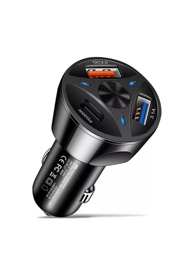 55w 3 Port Usb Araç İçin Telefon Şarj Cihazı 3 Girişli Çakmaklık Adaptör-31a Pd 20w Qc 30 Lisinya St