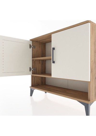 Arges Şifonyer 2 Raflı 2 Kapaklı 88x30x80 Çam-aytaşı Çam