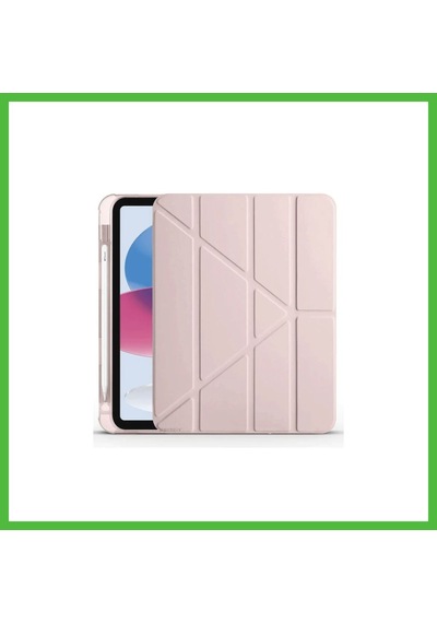 Vaveni Apple iPad Uyumlu 2025 10.9 10.nesil A16 Kılıf Kalemlikli Mars Tablet Kılıfı - Rose Gold Arz