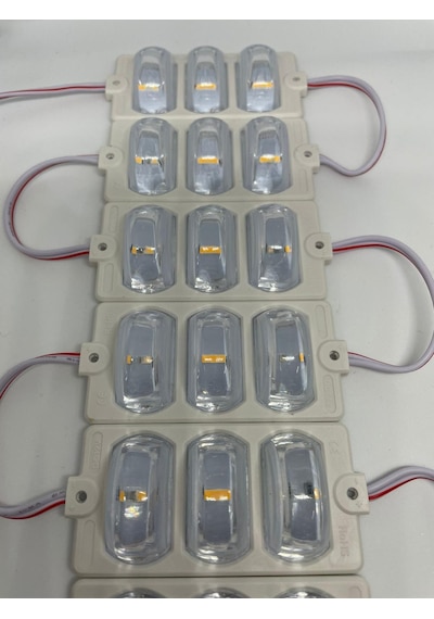 12 Volt Dar Açılı 3'lü Modül Led Gün Işığı - 5 Adet