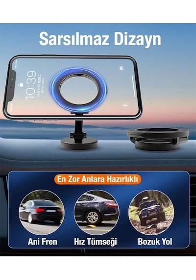 Coofbe Magfase  Araç İçi Telefon Tutucu Masaüstü Telefon Tutucu Apple Uyumlu iPhone 13 14 15 Pro Max  Tutucu