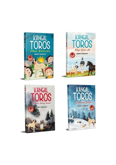 Kangal Toros Serisi 8 - 14 Yaş 2.Sınıf Okuma Seti - 4 Kitap Takım - Mehmet Karabulut - Mercan Çocuk