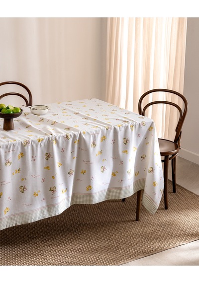 Monela %100 Pamuk Masa Örtüsü - Sarı - 160x160 Cm 8684427310120 Çok Renkli