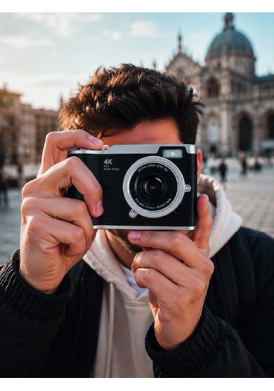 4k Video Kayıtlı 48 Mp Dijital Fotoğraf Makinesi Otomatik Konsantrasyonlama