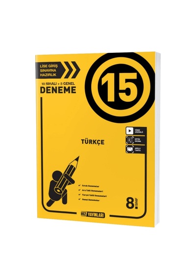Hız 8. Sınıf Türkçe Deneme 15 Li Sku: Zeusstk6fcee78dfb