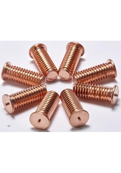 Bakır Kaplı Şok Kaynak Cıvataları M6X10