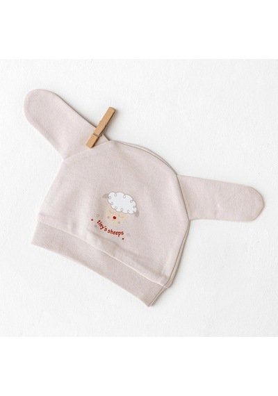 Andywawa Bebek Tinny's Sheeps 2'li Şapka Set Ac26157 Beige