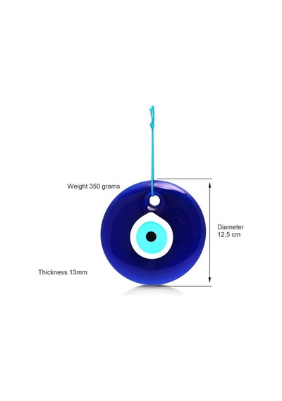 Cam Nazar Boncuğu Duvar Süsü 13cm El Yapımı Nazarlık Duvar Süsü